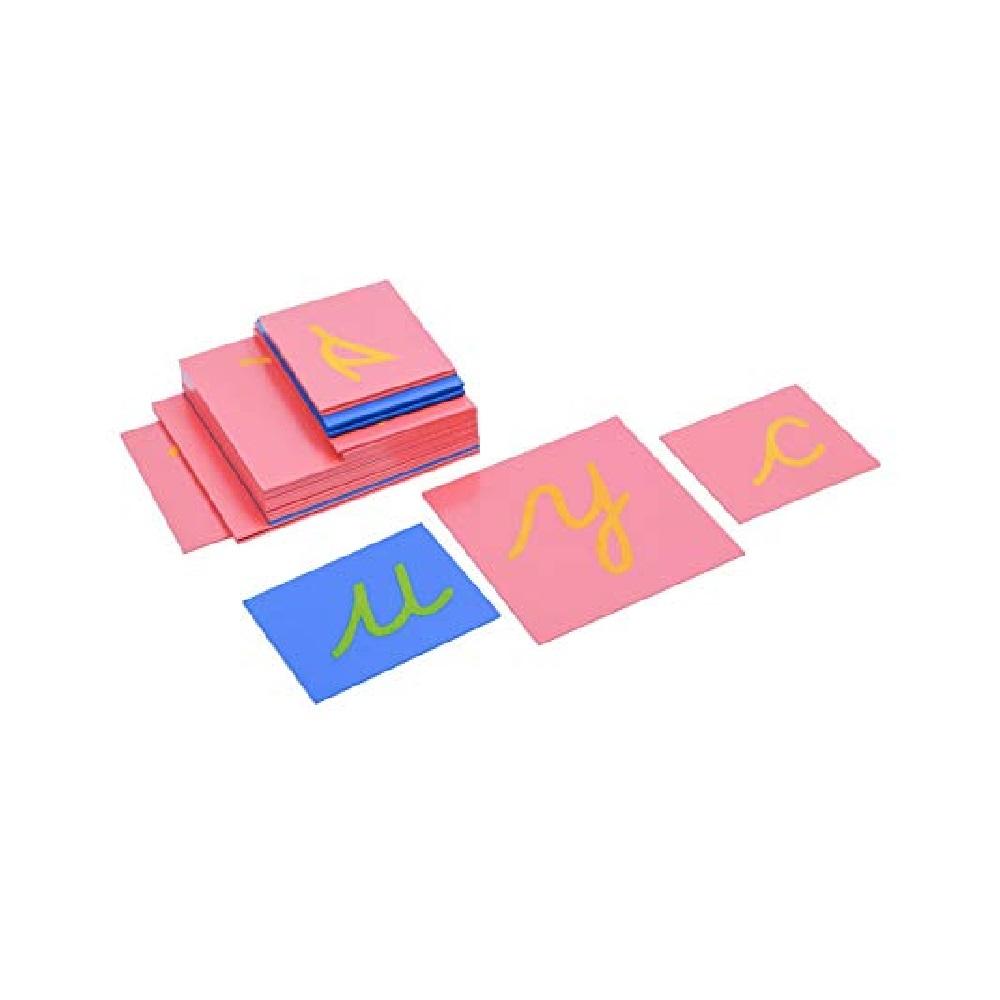 Montessori Adena Montessori Sandpaper Letters Lowercase Cursive Without Box