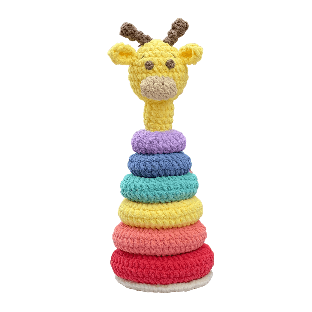 Montessori AniWares Plush Stacker Crochet Giraffe