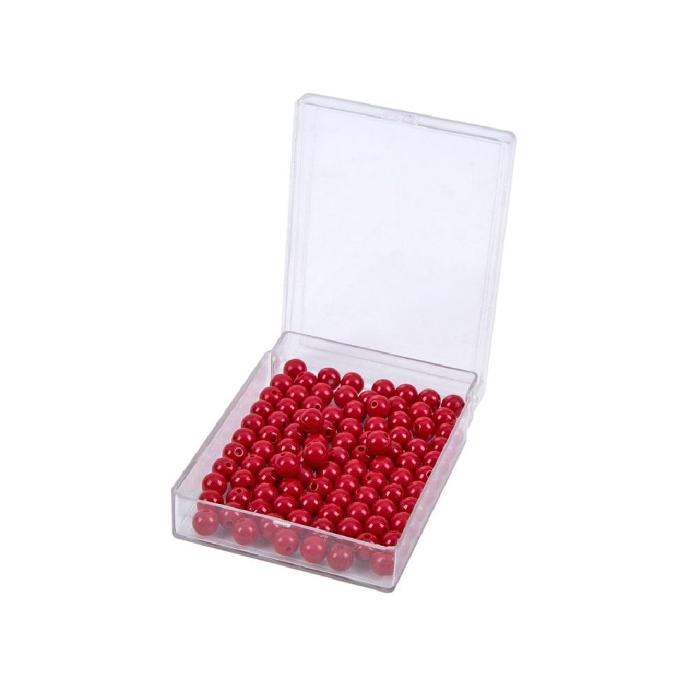 Montessori Leader Joy 100 Red Beads With Plastic Box