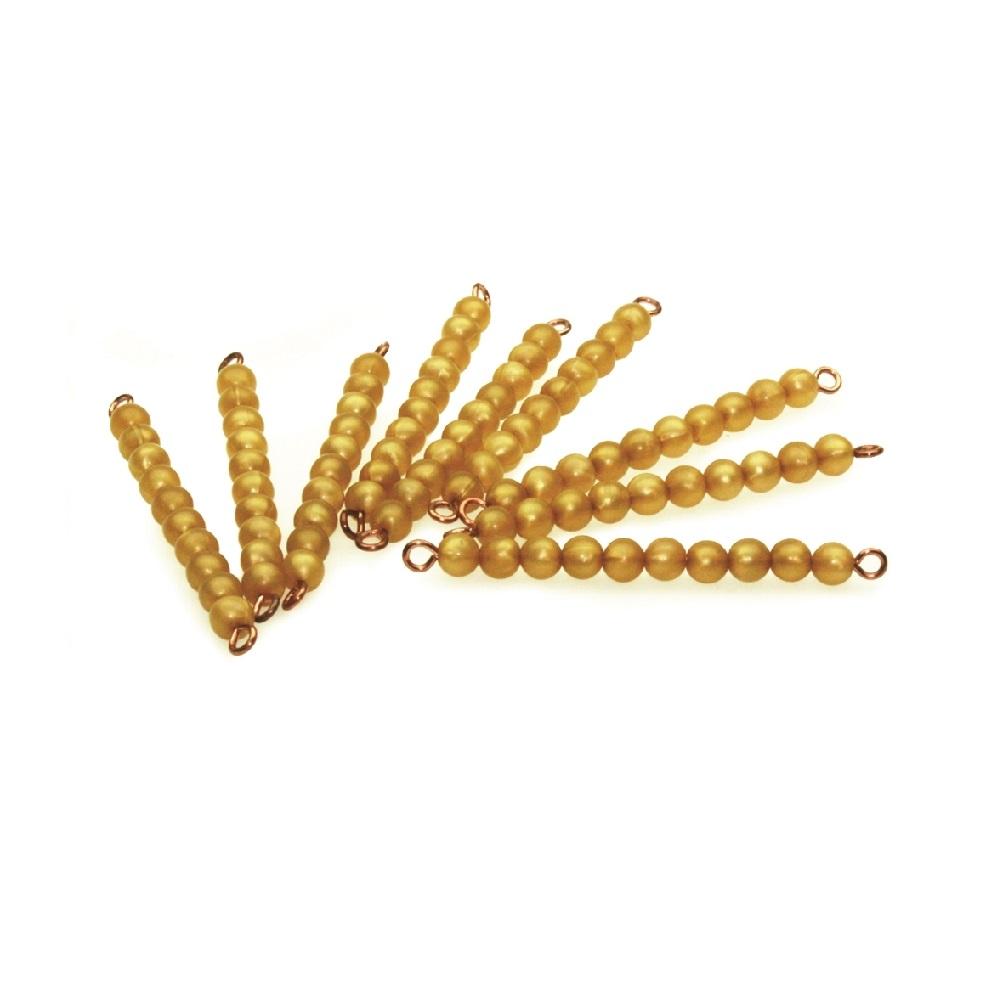 Montessori Alison&#8217;s Montessori Golden Bead Ten Bars Premium Quality