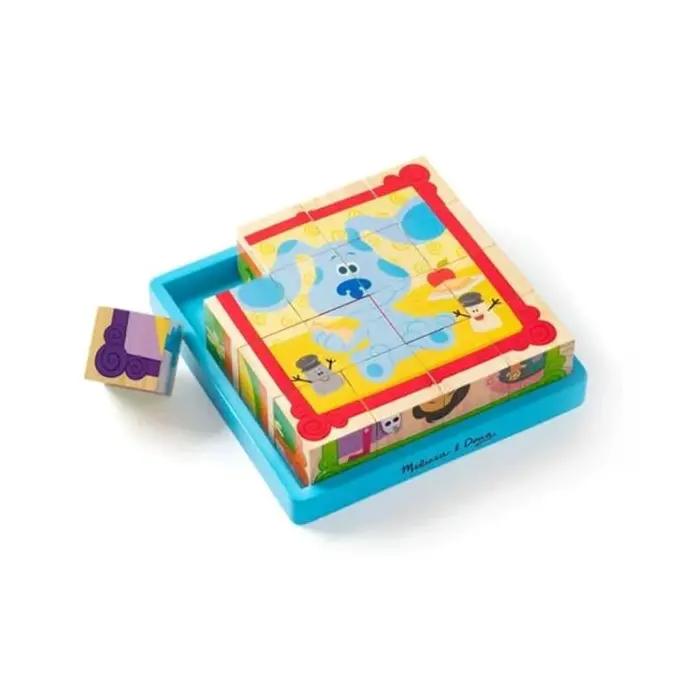 Montessori Melissa &#038; Doug Blue&#8217;s Clues &#038; You! Wooden Cube Puzzle