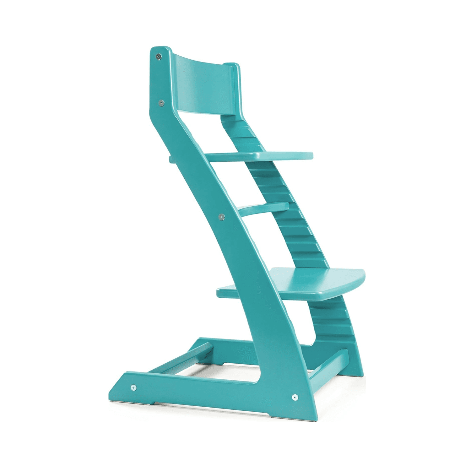 Montessori Fornel Heartwood Adjustable Wooden High Chair Turquoise