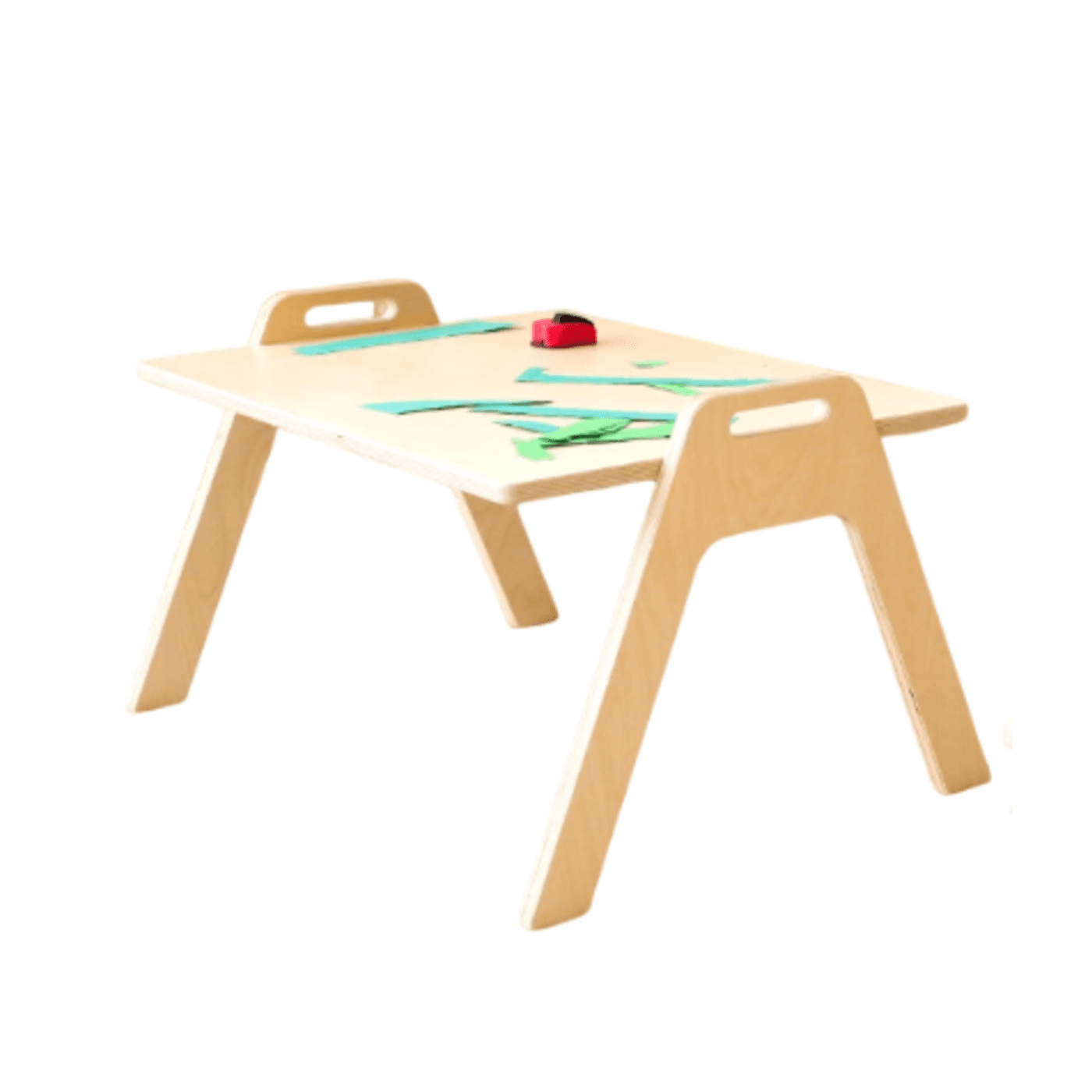 Montessori Sprout Kids School Chowki Floor Table Woodgrain Laminate Large