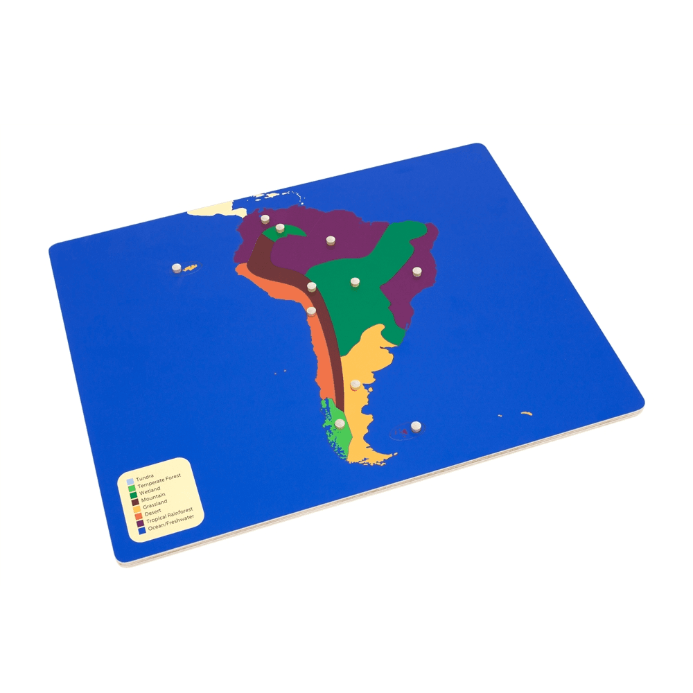 Montessori Alison&#8217;s Montessori Biomes Puzzle Map of South America