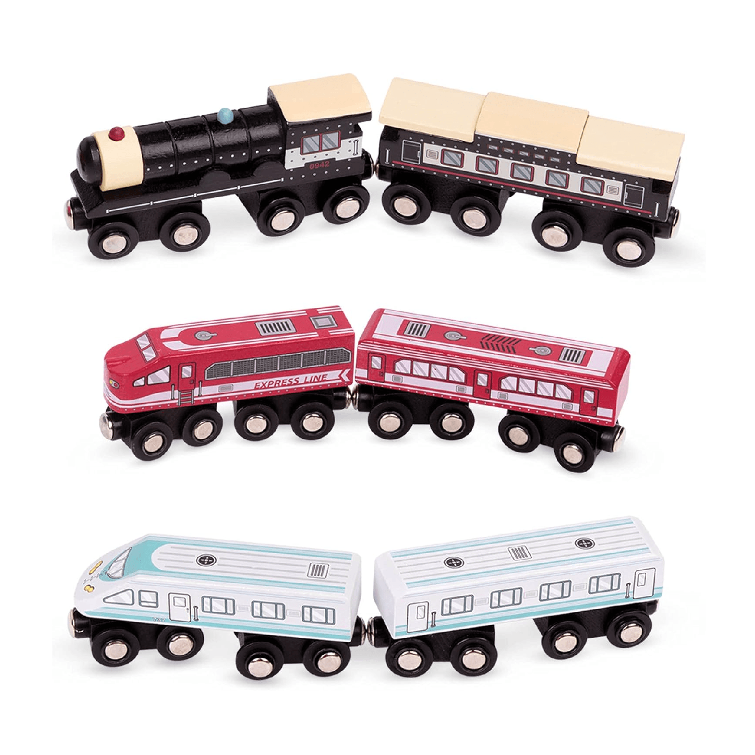 Montessori Battat Train Toys Classic Set