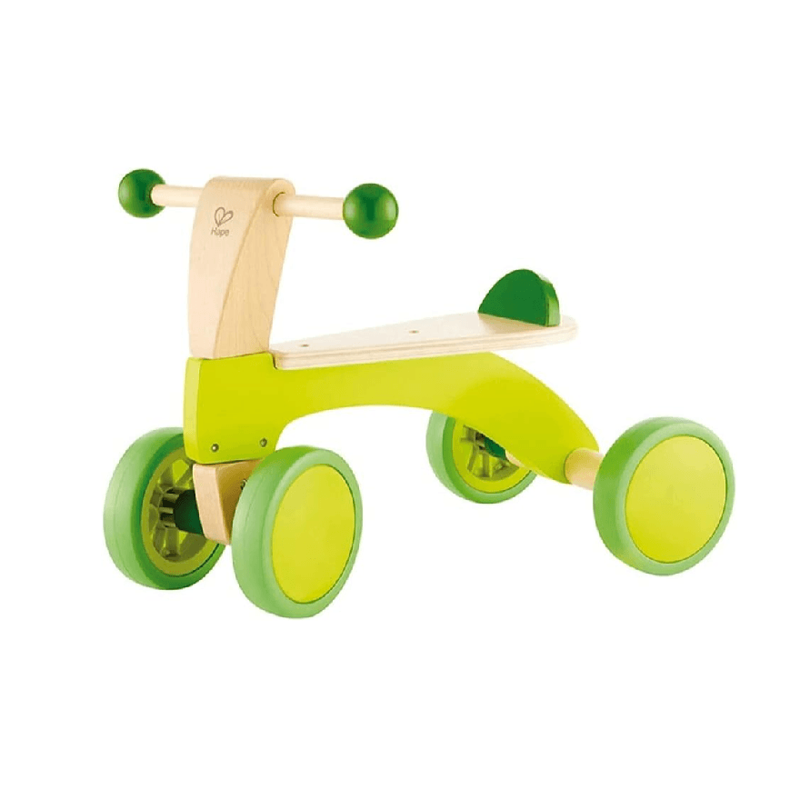 Montessori Hape 4-Wheels Balance Bike Scoot Around Ride On Green