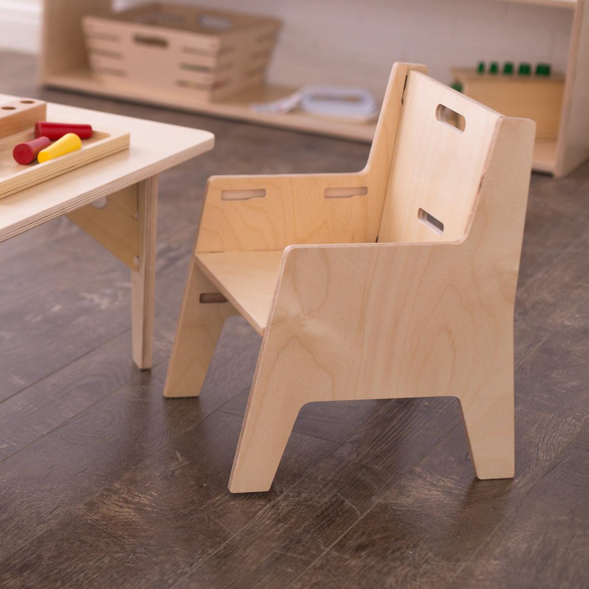 Montessori Sprout Kids Adjustable Montessori Weaning Chair Finished Birch