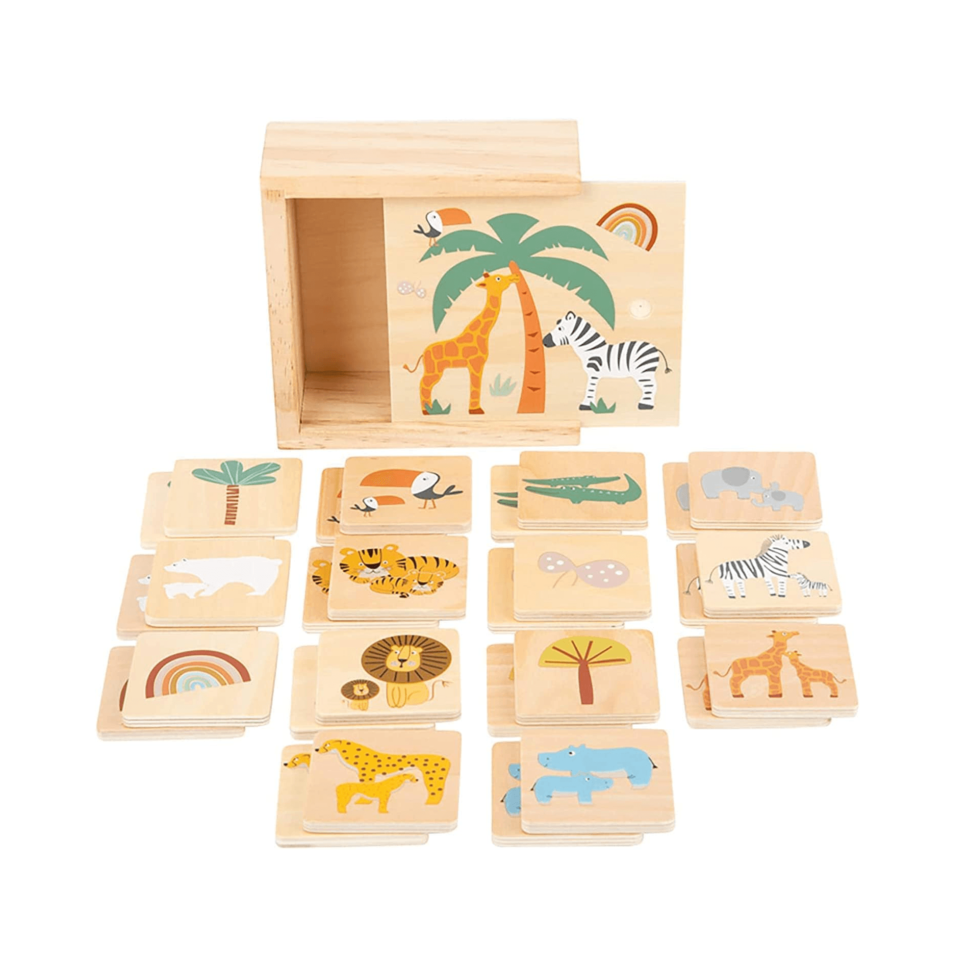 Montessori Small Foot Wooden Memory Game Safari
