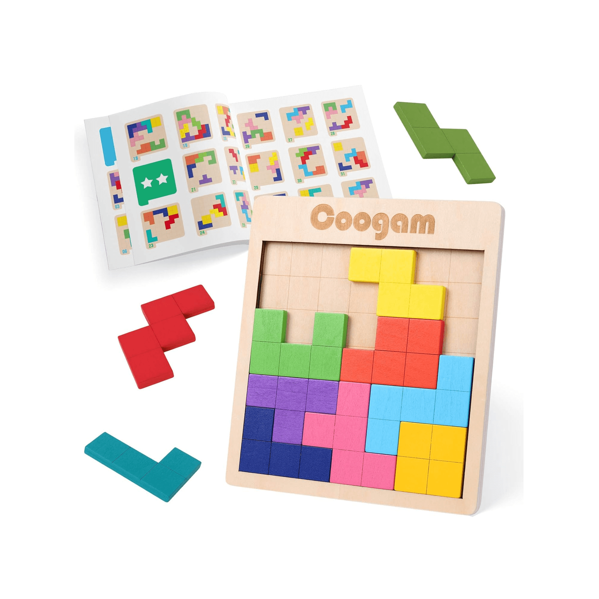 Montessori Coogam Wooden Tangram Puzzle