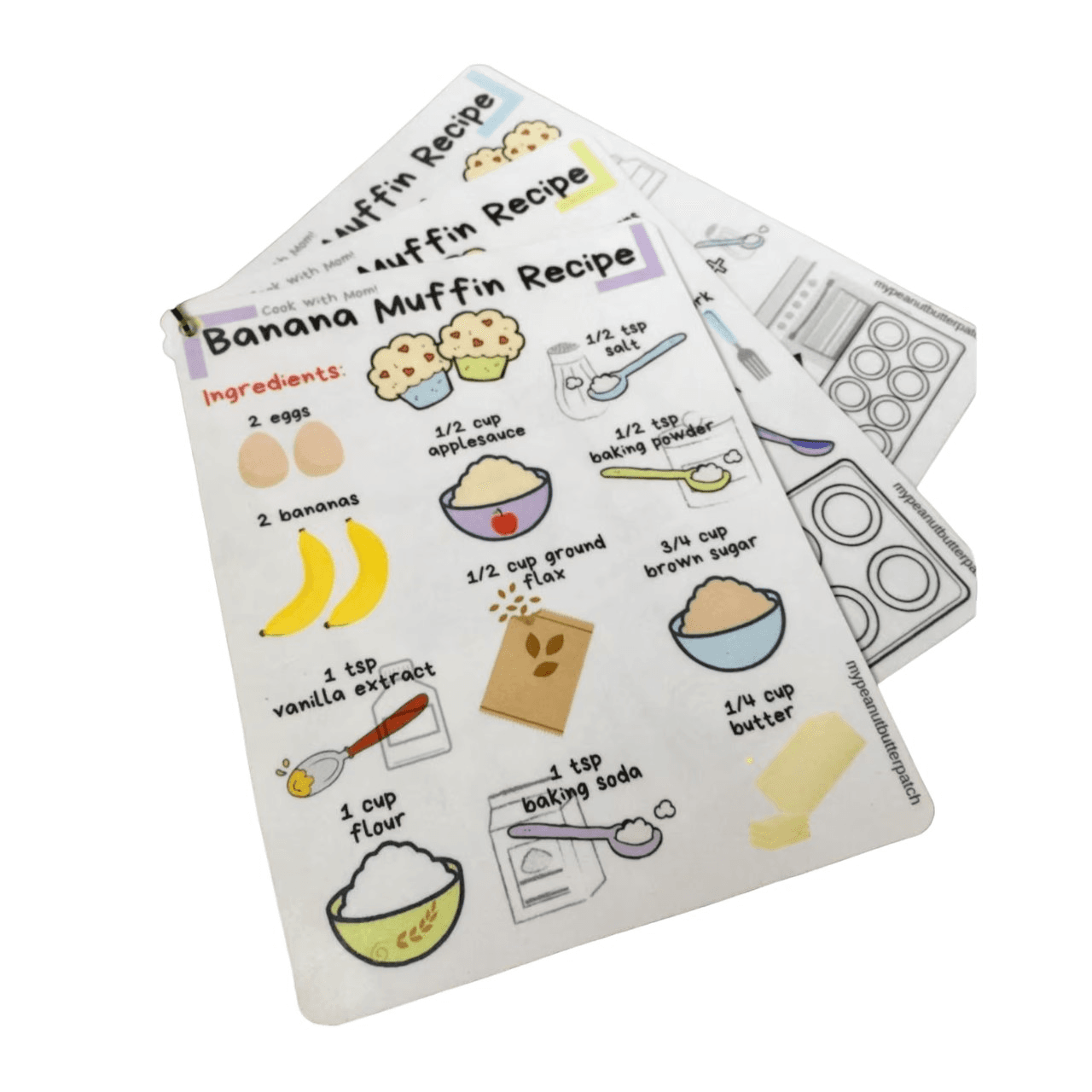 Montessori My Peanut Butter Patch Recipe Cards