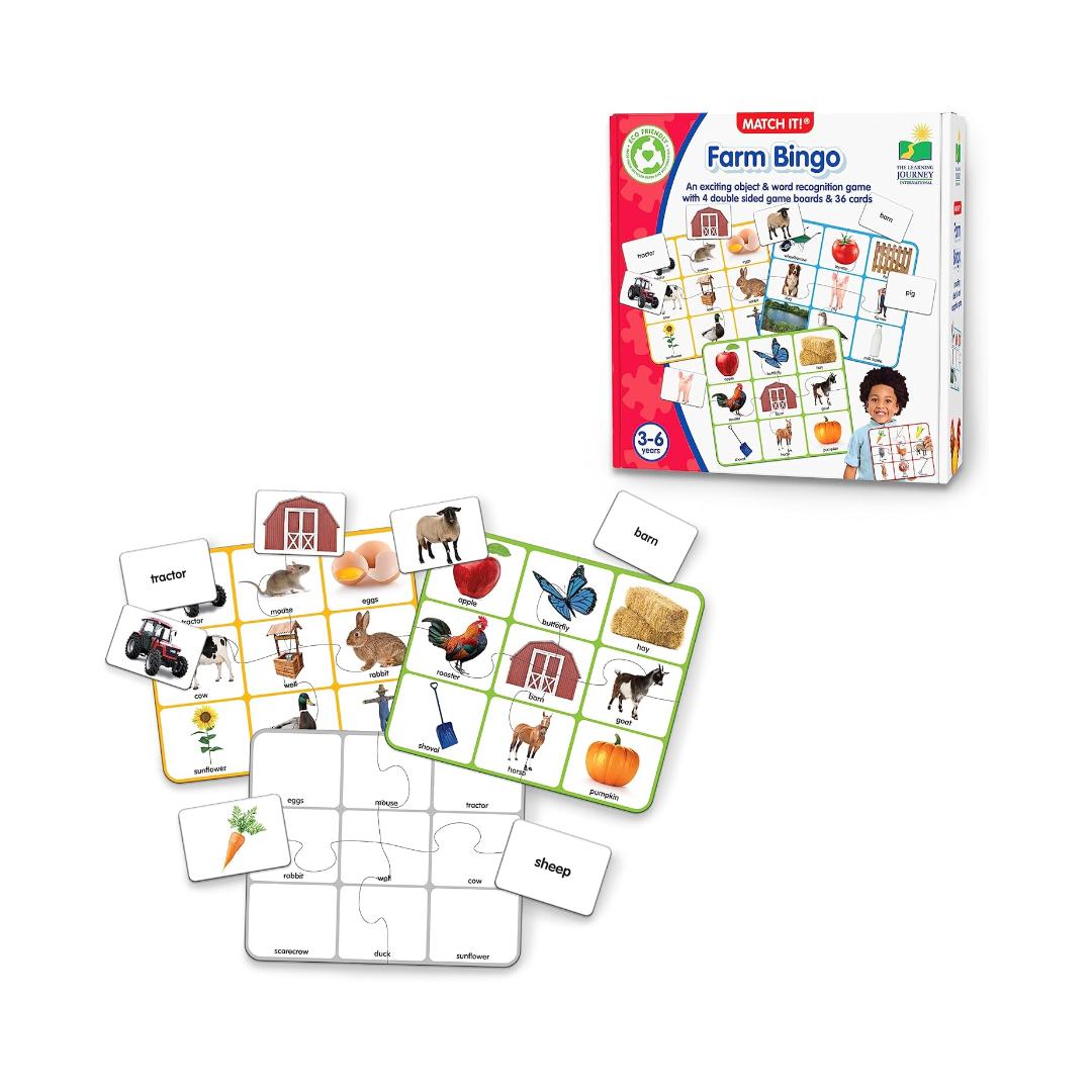 Montessori The Learning Journey Match It! Bingo Farm