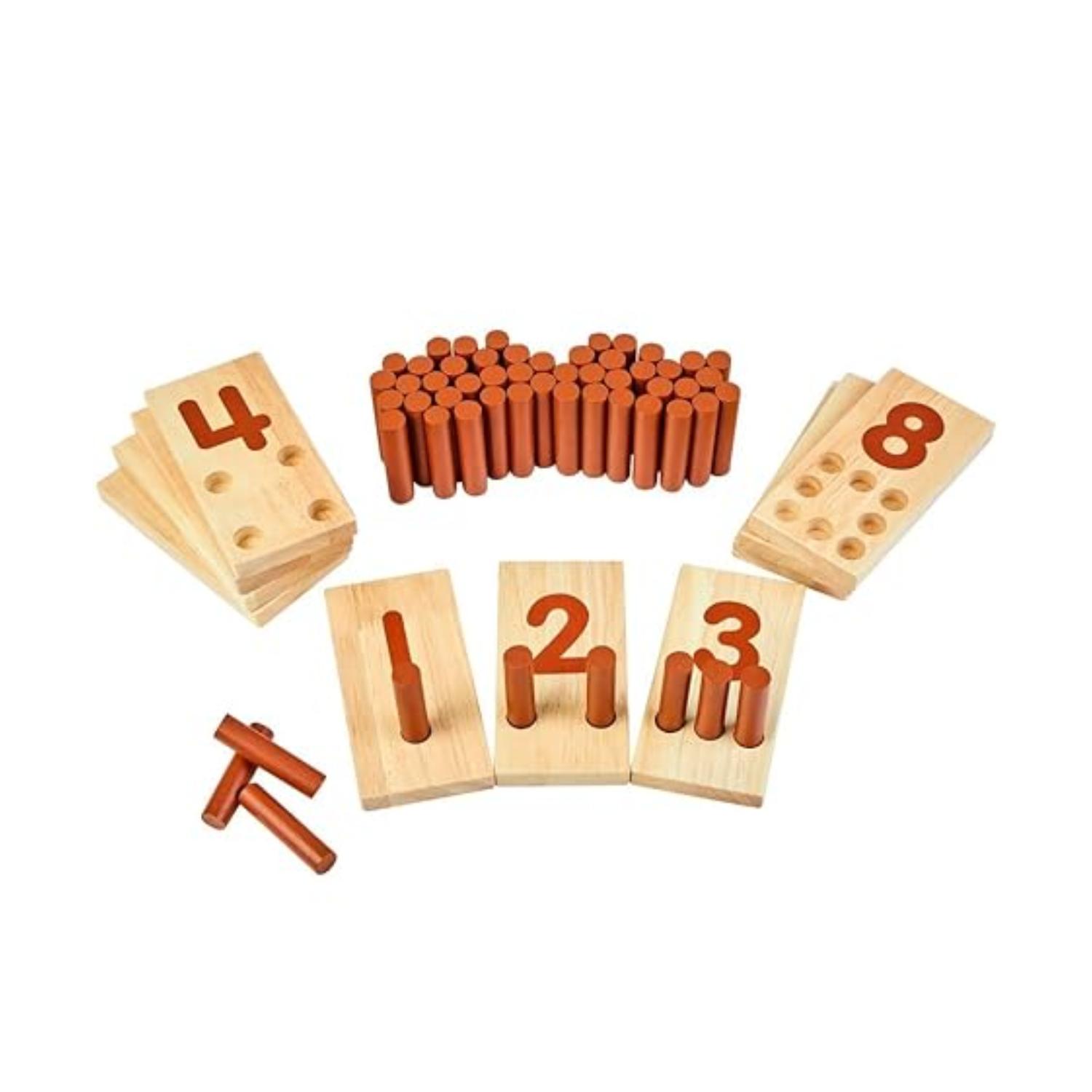 Montessori Excellerations Counting Peg Board Natural