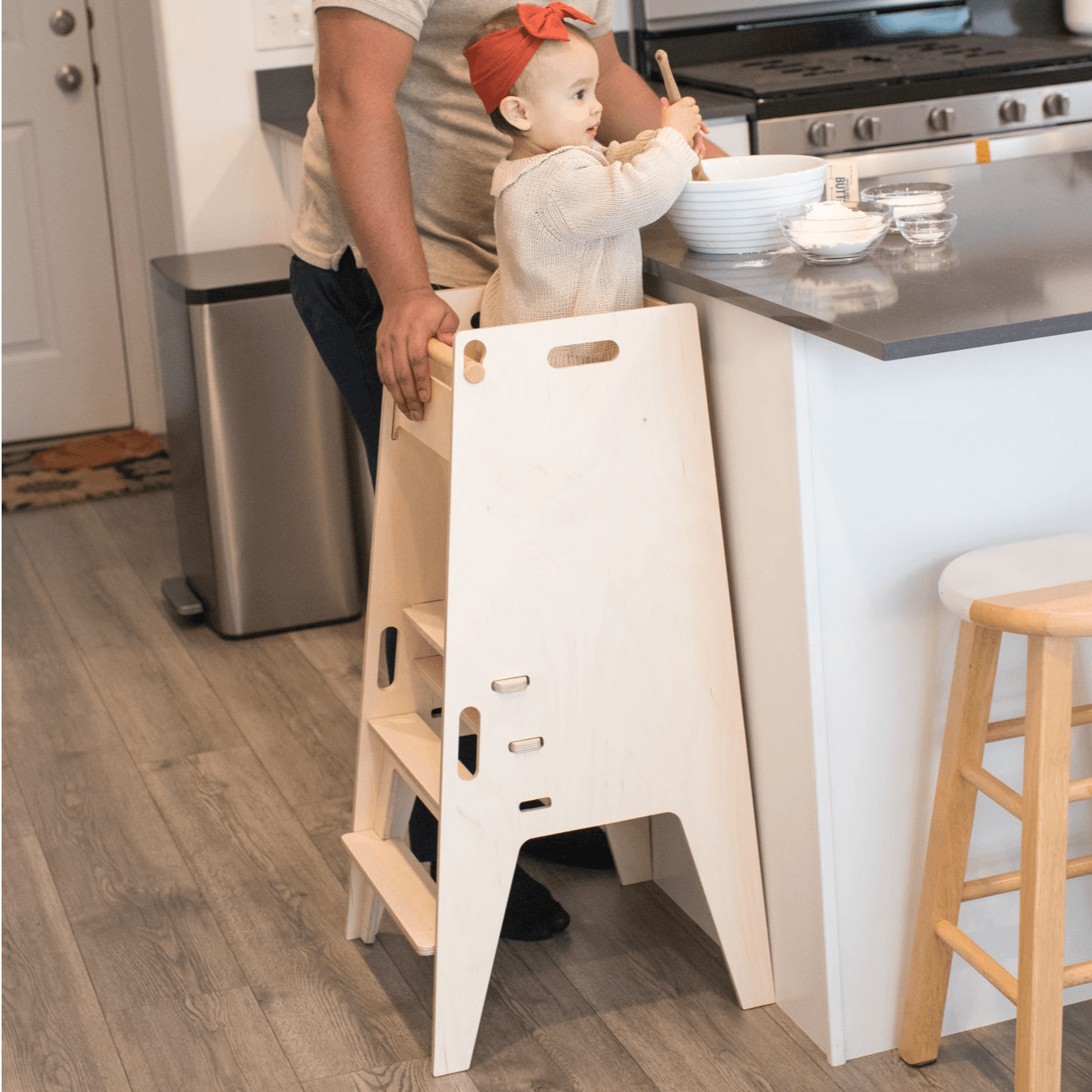 Montessori Sprout Kids Sous-Chef Toddler Tower Finished Birch