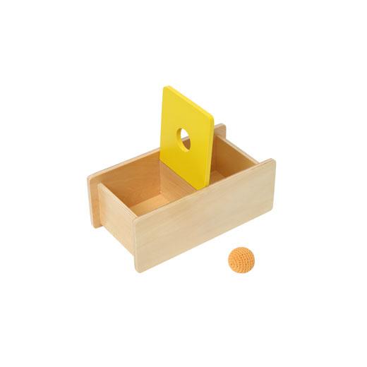 Montessori Adena Montessori Imbucare Box With Flip Lid Knitted Ball
