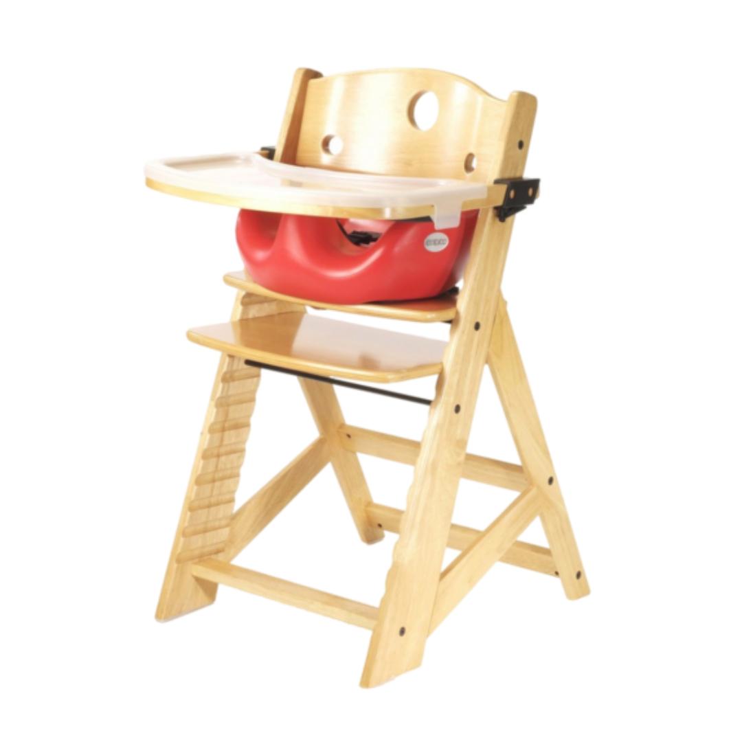 Montessori Keekaroo Height Right High Chair With Infant Insert &#038; Tray Natural Cherry