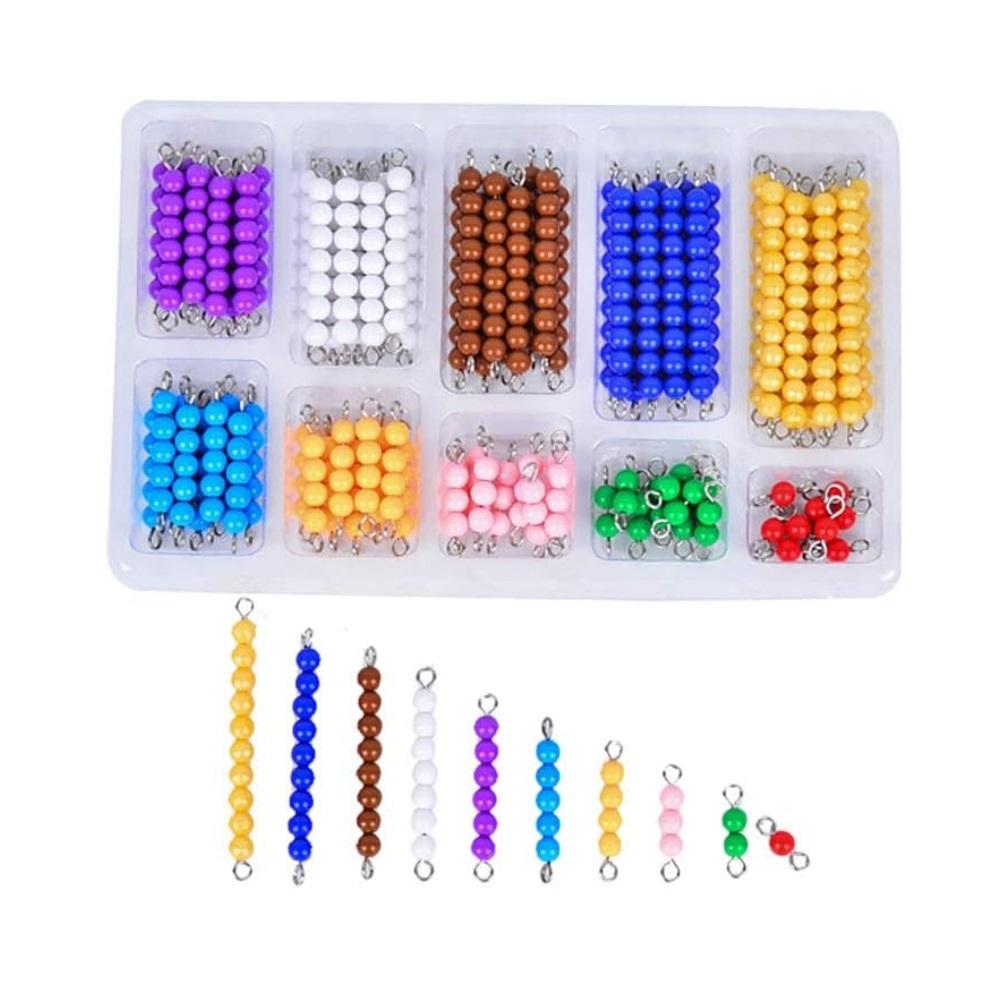Montessori Kghios Montessori 10 Sets of Colord Bead Chains 1-10