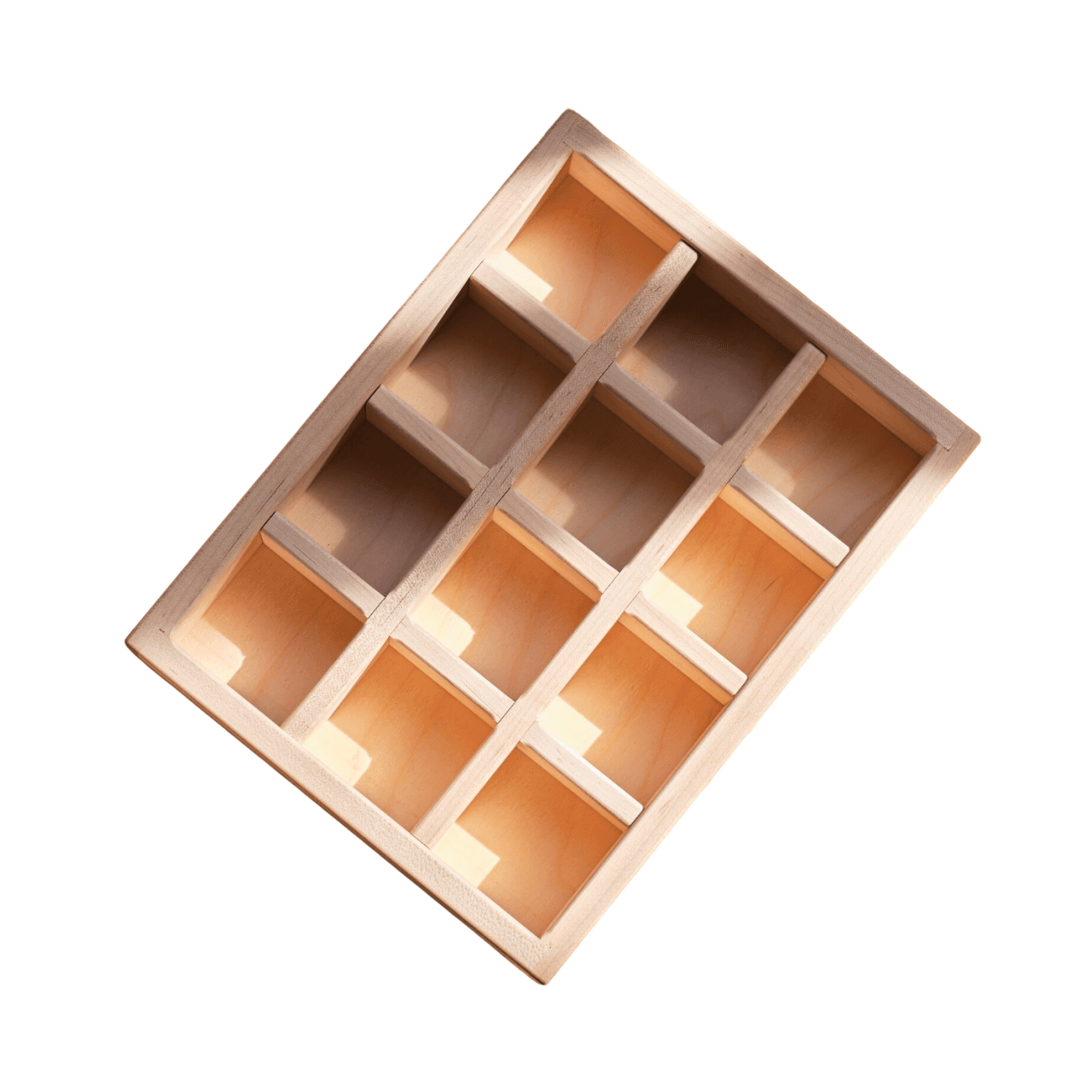 Montessori Palumba Camden Rose Sorting Compartment Storage Box Maple Wood
