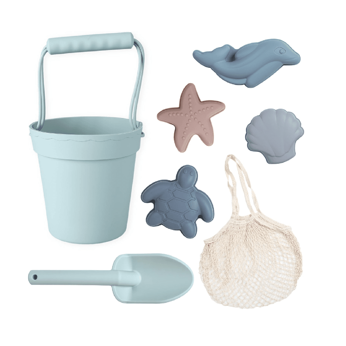 Montessori BLUE GINKGO Sand Bucket Set Green