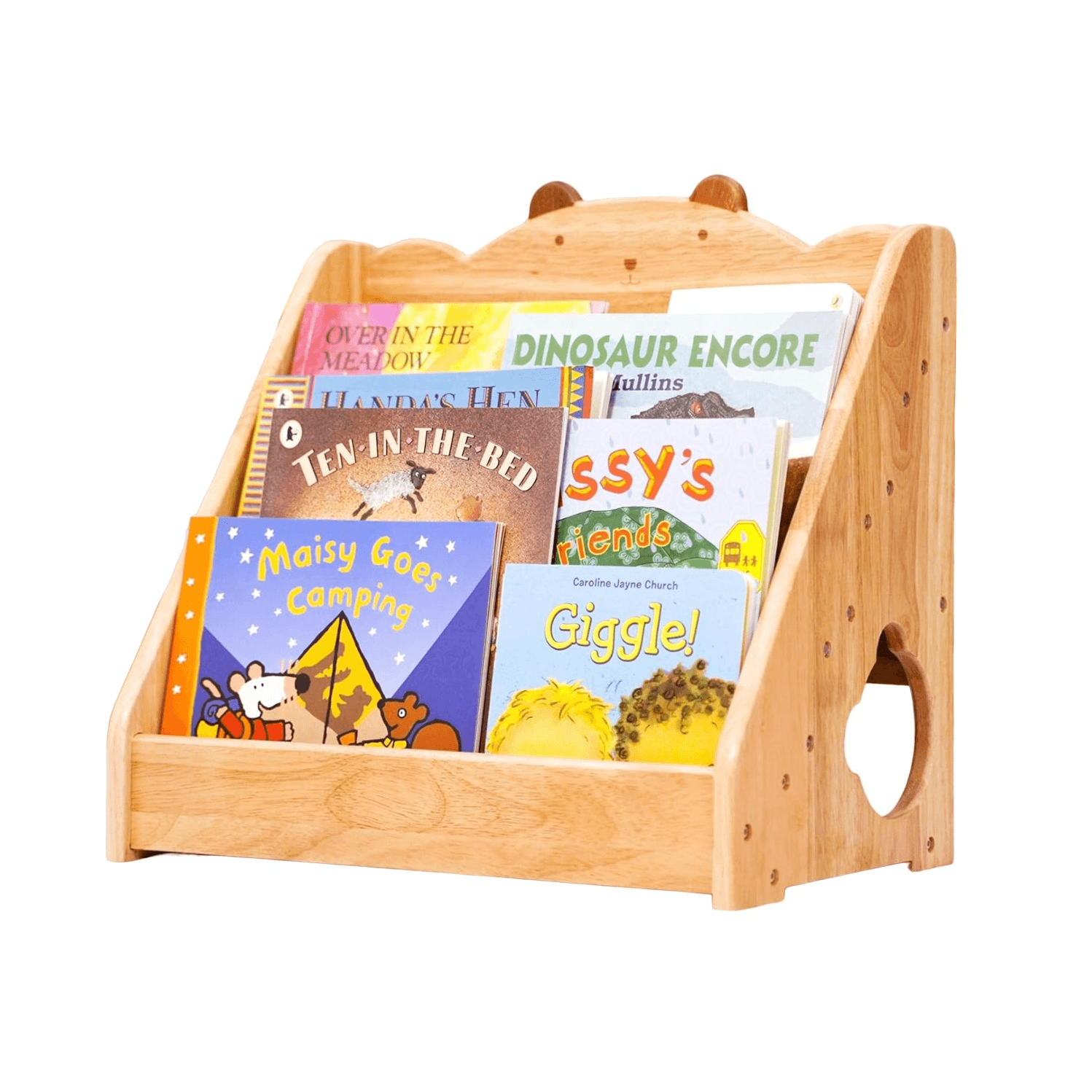 Montessori Woodtoe Front Facing Book Shelf With Chalkboard and Storage