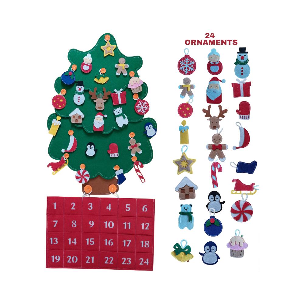 Montessori Leo Felt Books Handmade Christmas Tree Felt Advent Calendar
