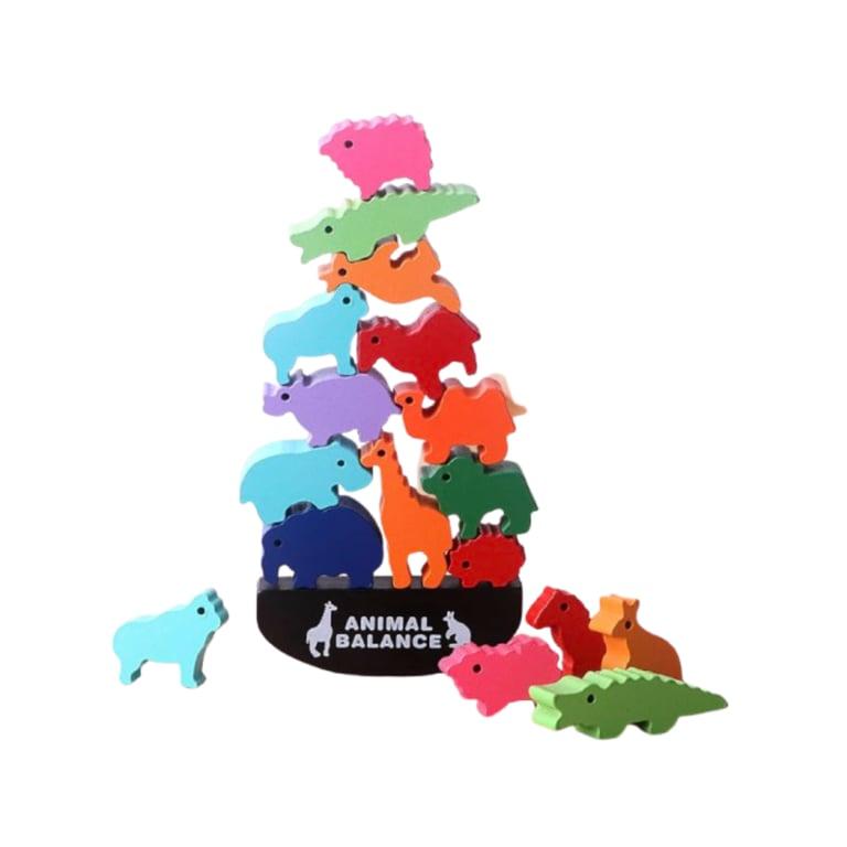 Montessori GIGIPIG Wooden Stacking Balance Toy Animal
