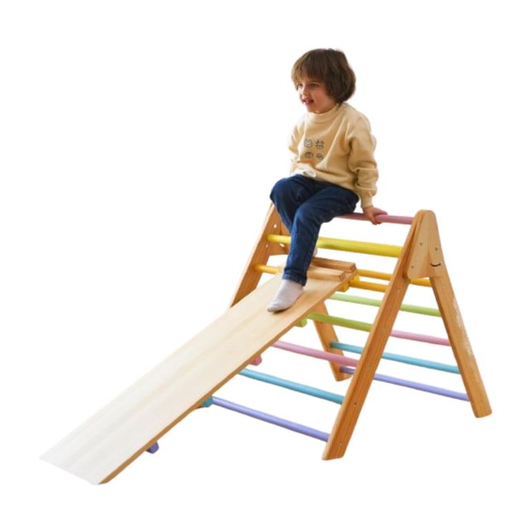 Montessori Avenlur Olive Pikler Triangle Ladder and Climber Slide Color Large