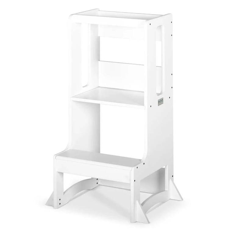 Montessori My Happy Helpers FISSO 2.0 Slimline Toddler Tower With Magnetic Board White