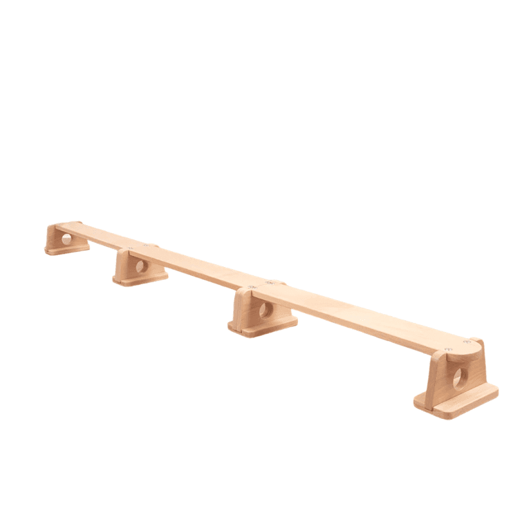 Montessori Wood and Hearts Balance Beam Straight