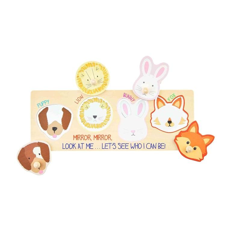 Montessori Mud Pie Peek-A-Boo Mirror Animals