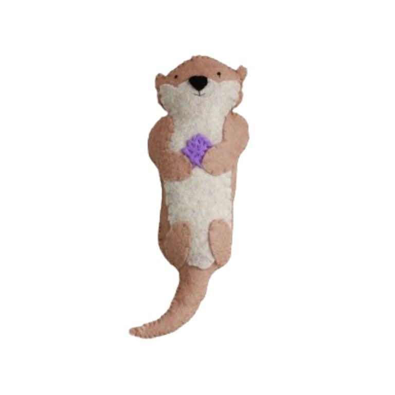 Montessori Delight Felt Designs Squeaker Sea Otter