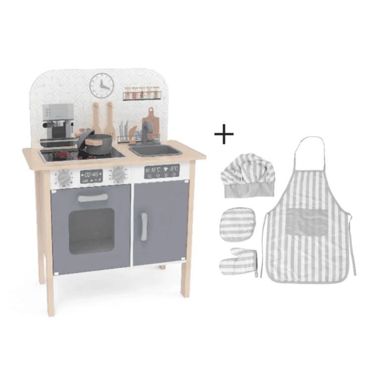 Montessori Elis Design Play Kitchen With Apron Classic