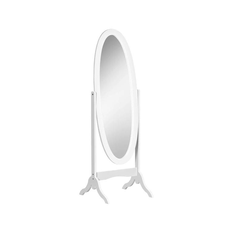 Montessori Homcom Standing Full Length Oval Mirror White