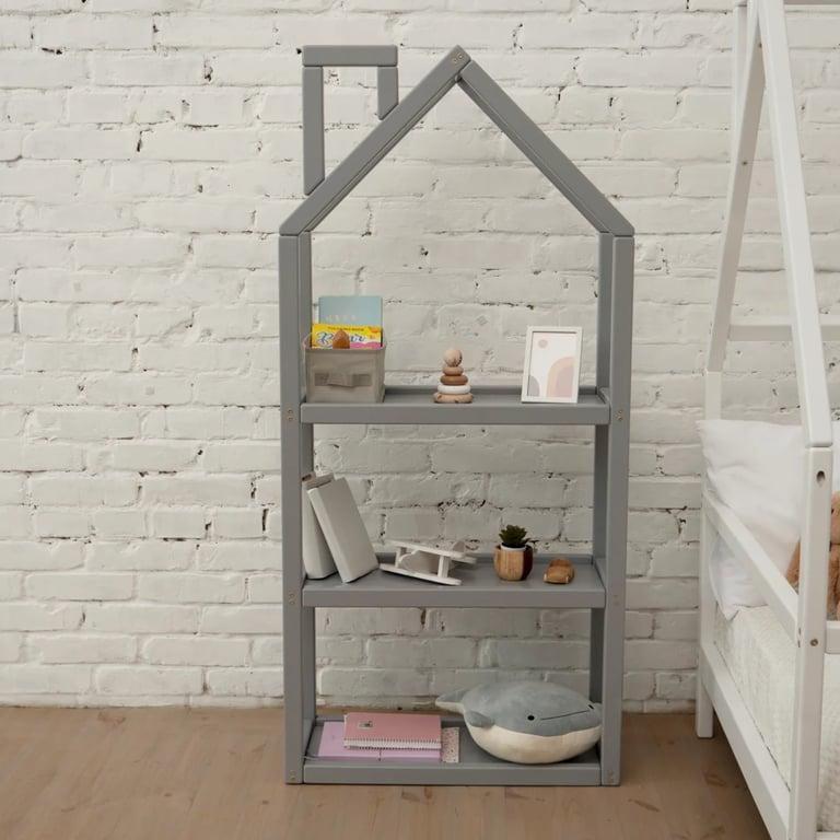 Montessori BusyWood Wooden House Shelf Gray 27.56 Inch