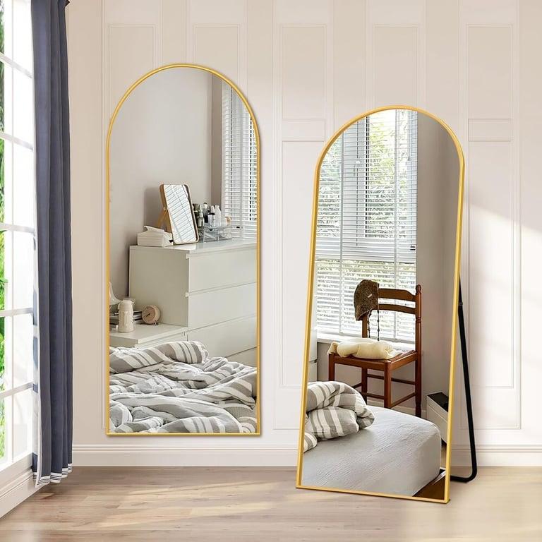 Montessori NicBex Arched Full Length Mirror With Stand 57 x 20 Inches Gold