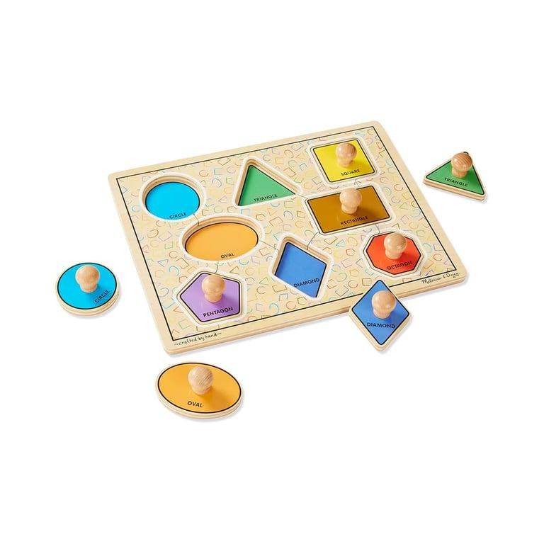 Montessori Melissa & Doug Geometric Shapes Peg Puzzle