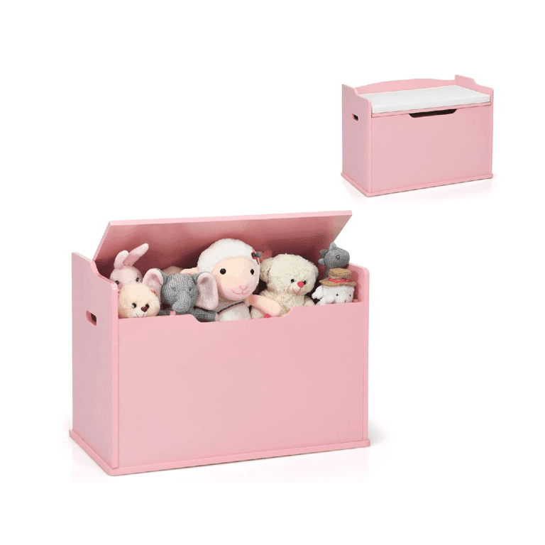 Montessori Costway Storage Bench Pink