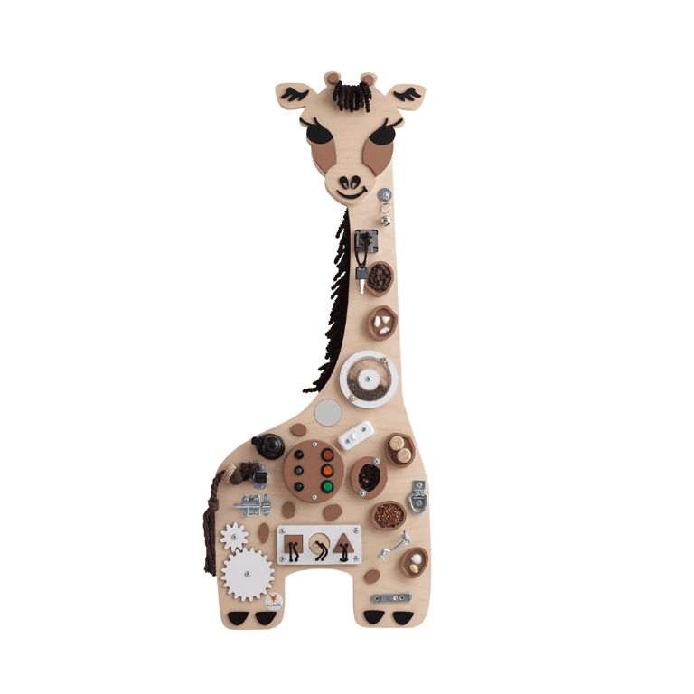 Montessori Foxy Family Busy Board Giraffe No Name No Stand