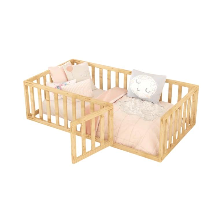 Montessori Harriet Bee Fanelle Twin Size Wooden Floor Bed