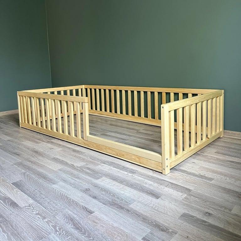 Montessori Eco Kids Universe Floor Bed With Rails With Door Full