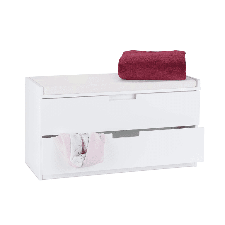 Montessori Relaxdays Storage Bench White