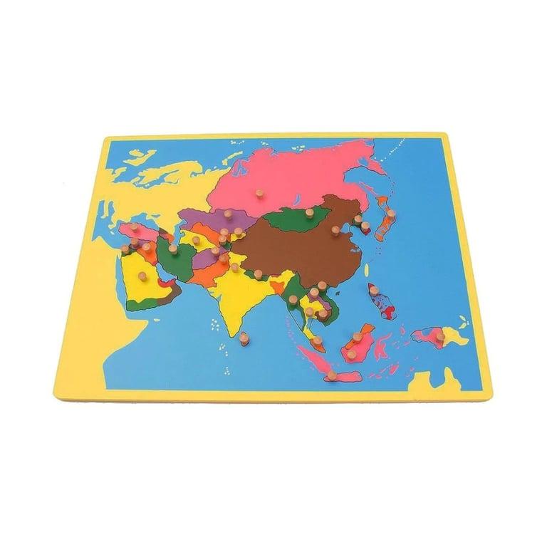 Montessori Pink Montessori Small Board Map of Asia