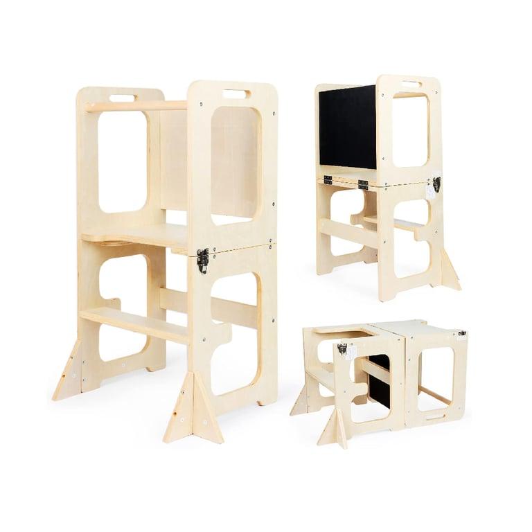 Montessori Asweets 4-in-1 Convertible Toddler Tower Wood