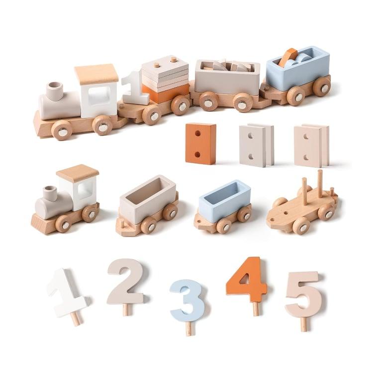 Montessori Mamimami Wooden Stacking Train