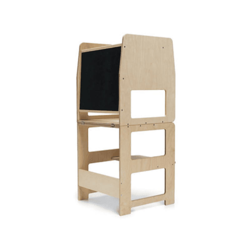 Montessori Craffox Convertible Learning Tower With Chalkboard Natural