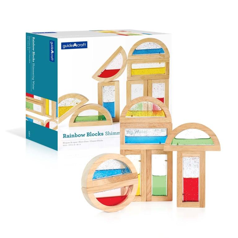 Montessori Guidecraft Rainbow Blocks Shimmering Water