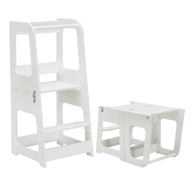 Montessori KYWAI Convertible Toddler Tower White