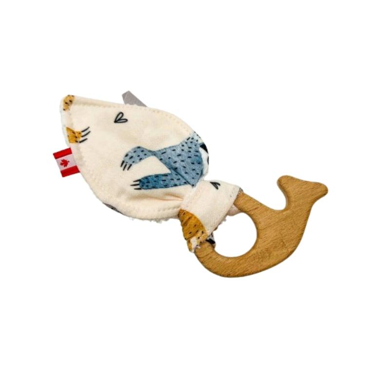 Montessori Newbornlander Wooden Teether Sloths