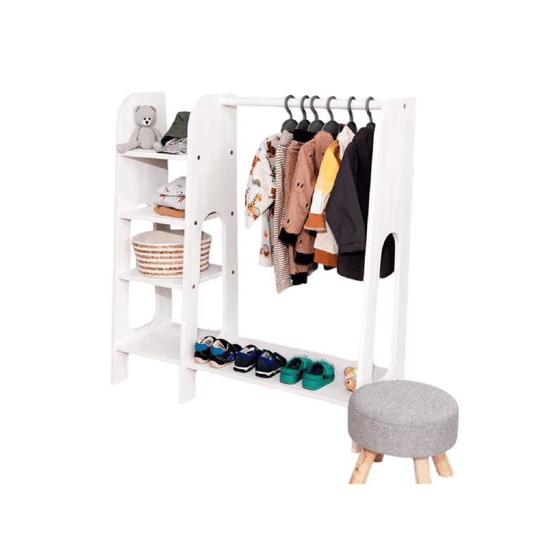 Montessori MandreleKids Clothes Rack White