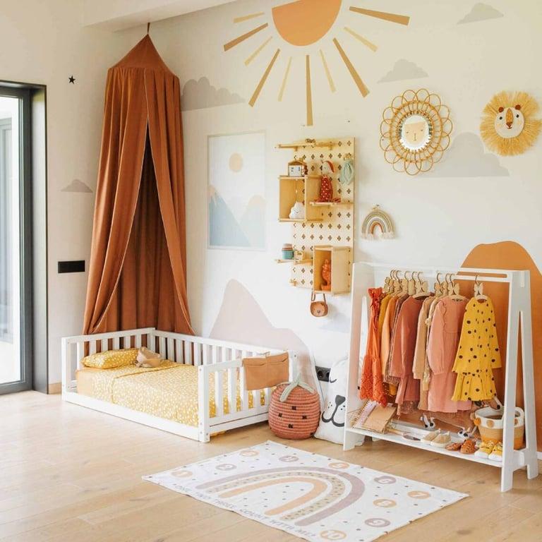 Montessori Montessori House Bed Floor Bed With Rails Twin White