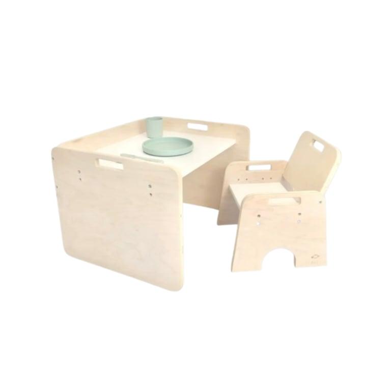 Montessori Sapiens Child Table and Chair Set Papaya Birch